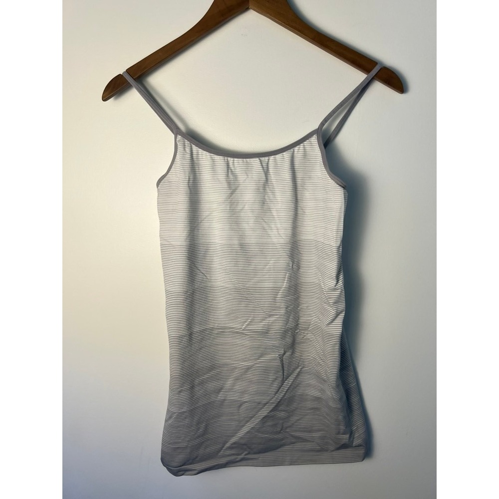 Motherhood Maternity Grey‎ White Striped Camisole Cami Tank Top L/XL Casual
